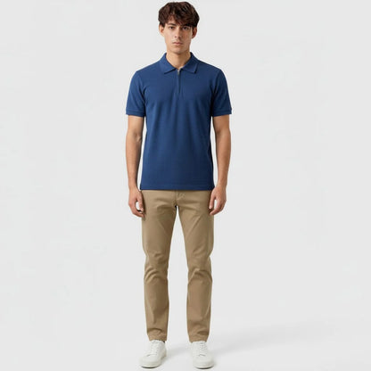 MEN'S   ZIPPER   POLO