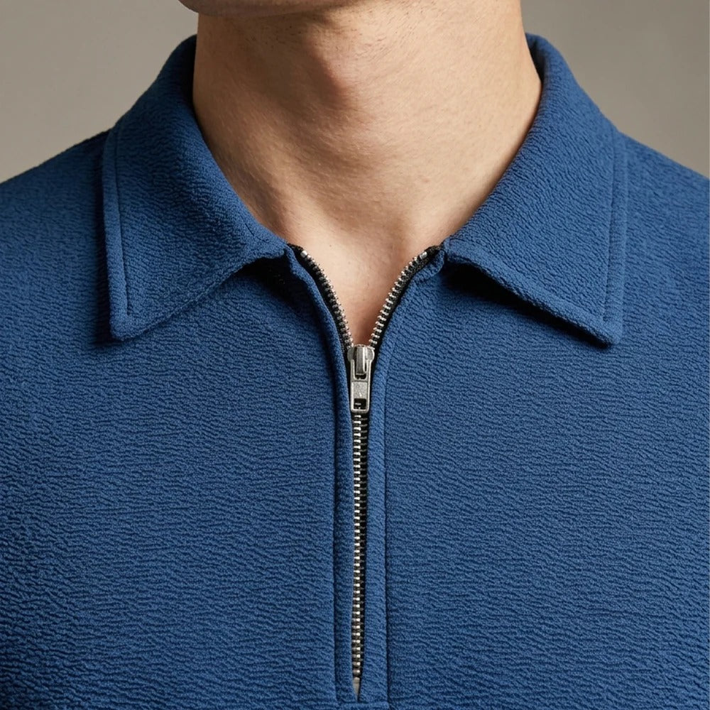 MEN'S   ZIPPER   POLO